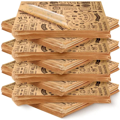 Miniatura 37 de 1000 piezas de hojas de papel encerado para delicatessen de 12 x 12 pulgadas, resistentes a la grasa, forros para bandejas canasta, papel de Blanco