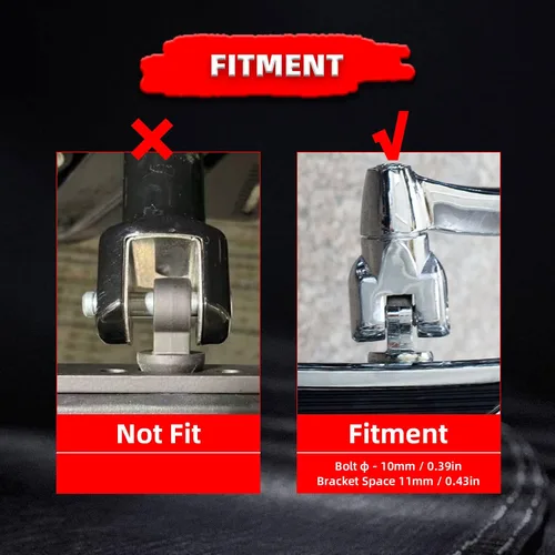 Miniatura 4 de FATECIM Estriberas Phantom para motocicleta con adaptadores de montaje macho ajustables y goma antideslizante universal para Harley Davidson Dyna