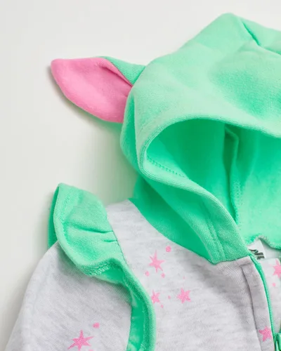 Miniatura 4 de Star Wars Baby Yoda - Pijama de una pieza para bebé y niña, pijama con capucha para bebé