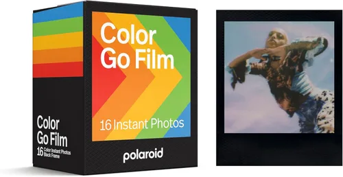 Película de color Polaroid Go - Marco negro (16 fotos) (6211) - Solo compatible con cámara Polaroid Go
