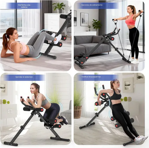 Miniatura 2 de RELIFE REBUILD YOUR LIFE - Máquina de Entrenamiento Abdominal Ajustable, Entrenador de Abdominales Plegable, Equipo de Fuerza para Crunch Azul