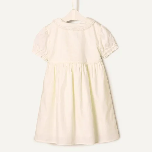 Miniatura 6 de Tienda Essentials Vestido de satén de algodón con cuello para bebé niña