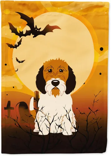 Miniatura 28 de Caroline's Treasures BB4307GF - Bandera de Halloween Airedale para jardín, bandera decorativa para patio exterior, obras de arte de patio, macizos