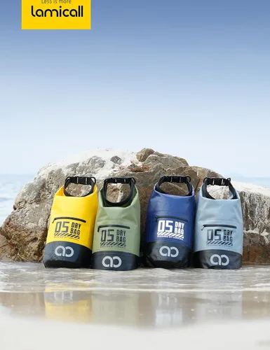 Miniatura 7 de Lamicall - Bolsa seca impermeable con bolsa para teléfono – 5L/10L/20L/30L/40L Mochila flotante para kayak, barco, playa, camping, pesca, saco seco