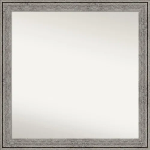 Miniatura 48 de Amanti Art Espejo de pared personalizado no biselado (24.5 x 24.5 pulgadas), marco gris marrón alta, varios tamaños personalizados, espejo de baño
