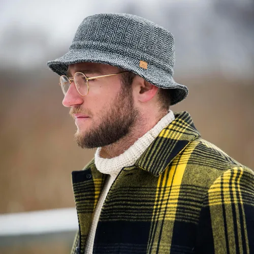 Miniatura 4 de Sterkowski Glen Sombrero de viaje Sombrero de pescador de tweed Harris para hombres y mujeres Sombrero de pesca cálido y elegante