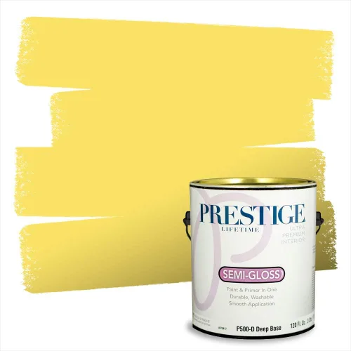 Miniatura 53 de PRESTIGE Pinturas Pintura Exterior e Imprimación En Uno, 1 Galón, Satinado, Pareja Comparable de Benjamin Moore* Amarillo* 320BM-PCM