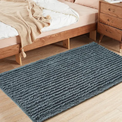Miniatura 83 de FLOLEOPA Alfombras de Baño de Microfibra de Felpa Suave, Alfombras de Baño Absorbentes Antideslizantes Lavables a Máquina, Tapetes de Baño para Beige