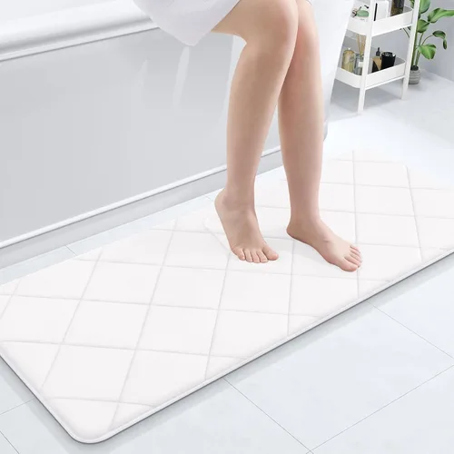 Miniatura 43 de OLANLY Tapete de baño de espuma viscoelástica de 24 x 16 pulgadas, ultra suave y absorbente, lavable a máquina, cómodo tapete de baño para suelo