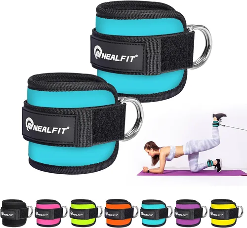 Miniatura 12 de NEALFIT Ankle Strap for Cable Machine, Gym Ankle Cuff for Kickbacks, Leg Extensions, Glute Workouts, Booty Hip Abductors Exercise for Women and Men