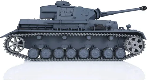 Miniatura 3 de Heng Long US en stock, tanque RC 1/16 7.0 actualizado alemán Panzer Iv F2 RTR RC Tank 3859 pistas de metal Torreta giratoria de 340° generador