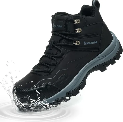 Miniatura 7 de Botas impermeables con punta de acero para hombres, de ancho amplio, antideslizantes, para trabajo, ligeras, zapatos de seguridad, antideslizantes