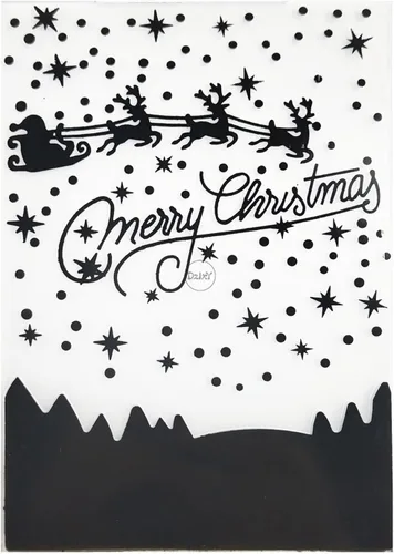 DzIxY Carpetas de plástico en relieve de Feliz Navidad para suministros de fabricación de tarjetas, plantillas de papel 3D para álbumes de recortes,