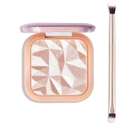 Miniatura 15 de Paleta de maquillaje iluminador, paleta de contorno brillante en polvo para iluminar el contorno de la cara, maquillaje dorado con reflejos