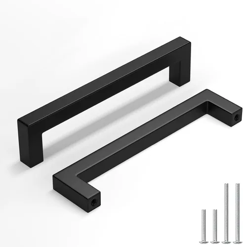 Miniatura 9 de homdiy Paquete de 1 tirador de gabinete negro mate de 3 pulgadas, manijas de cajón de acero inoxidable, manijas de cajón de acero inoxidable