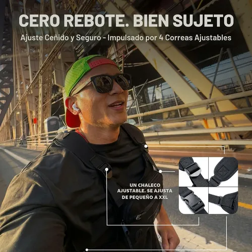 Miniatura 7 de MVRK Mochila de pecho resistente al agua - Chaleco para correr para entrenamientos, soporte para teléfono para correr, almacenamiento adicional