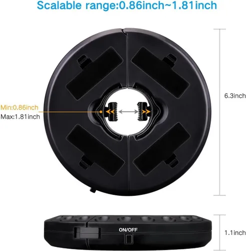Miniatura 4 de Forlivese - Lámpara para sombrilla con 3 modos de brillo, inalámbrica, 28 luces LED a 200 lúmenes, alimentación de 4 pilas AA, luz de poste