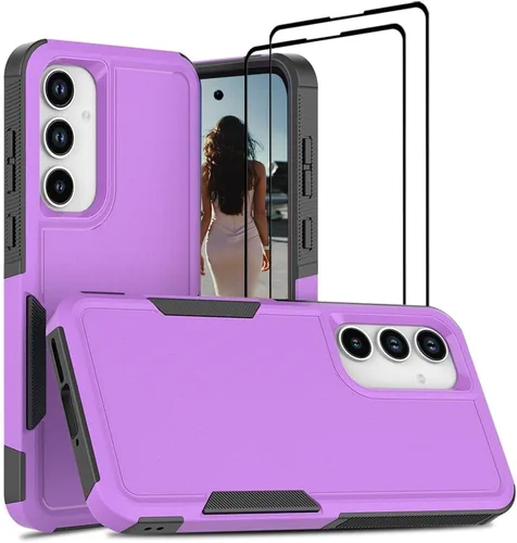 Miniatura 79 de Jeylly Compatible con Samsung Galaxy A22 5G Funda, Funda Samsung A22 5G con 2pcs protectores de pantalla de vidrio templado