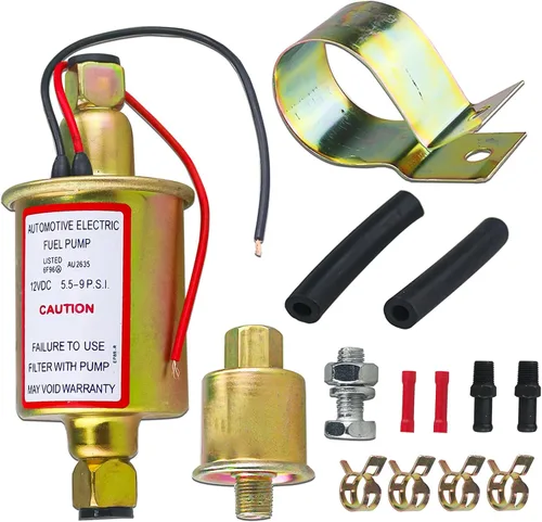 Bomba de combustible eléctrica universal 5-9 PSI 30GPH 12V DC E8012S Bomba de combustible de gasolina y diésel para motor de carburador E8012S,