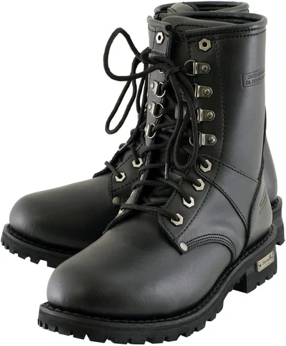 Miniatura 6 de Xelement 1446 Men's 'Vigilant' Black Leather Logger Boots with Inside Zipper