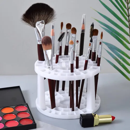 Feadily Organizador de 49 agujeros para lápices, organizador de escritorio para pinceles de pintura, brochas de maquillaje, lápices de colores,