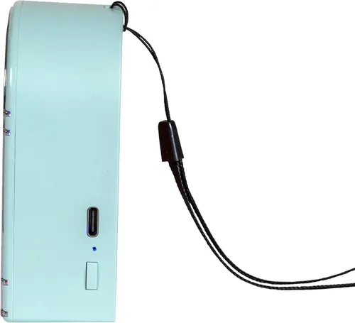 Miniatura 9 de Crosley CR3046A-AB Mini Jukebox Altavoz Bluetooth portátil con luces LED y micrófono, azul aguamarina Azul Aqua