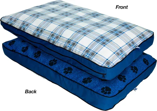 Miniatura 2 de MyPillow Cama para perro de diseño reversible con funda de cremallera extraíble, cama lavable para perros grandes, soporte para articulaciones, Azul