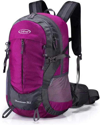 Miniatura 8 de G4Free Mochila de senderismo de 35 litros resistente al agua, para deportes al aire libre, viajes, ligera, con cubierta de lluvia para mujeres