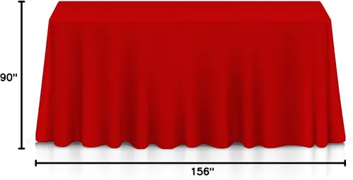 Miniatura 7 de Lann's Linens - Mantel rectangular de tela de poliéster de primera calidad para bodas, banquetes y restaurantes
