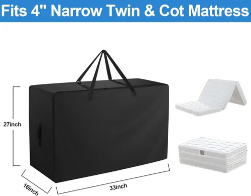 Miniatura 2 de Bolsa de colchón plegable, tela Oxford 600D resistente para colchón de cama de invitados de tres pliegues