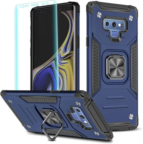 Miniatura 17 de YmhxcY Funda para Galaxy Note 8, funda para Galaxy Note 8 con protector de pantalla curvado 3D, fundas de grado armadura con soporte giratorio