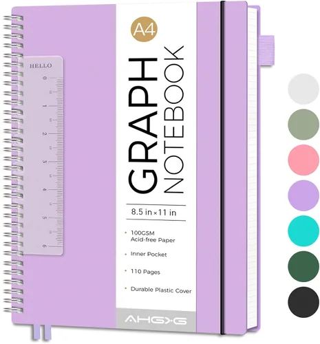 Miniatura 35 de AHGXG Diario de puntos, cuaderno en espiral de cuadrícula de puntos de 8.5 x 11 pulgadas, cuaderno de puntos grande A4, papel grueso de 3.53 oz/m²