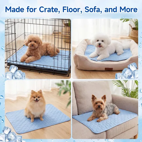 Miniatura 7 de PatiencET Tapete refrescante para perros, 22 x 28 pulgadas, tapete fresco para mascotas para perros y gatos, almohadilla refrescante de seda