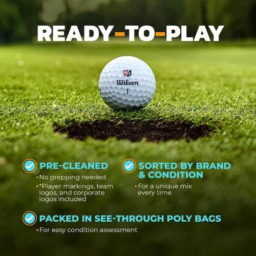 Miniatura 4 de ZUSSET 100% Recycled Golf Balls - Handpicked & Assorted HIT Away Used Golf Ball Bag - Ready to Play - Ideal for Driving Range Practice & Course