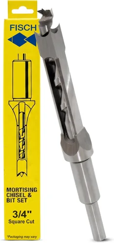 Miniatura 13 de Fisch Juego de cincel y broca para embutir – 1/2 pulgadas de diámetro x 5/8 pulgadas x 7-1/4 pulgadas OAL – Cincel de embutir cuadrado hueco