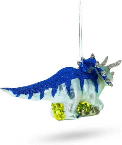 Miniatura 3 de Dinosaurio brillante brillante - Adorno navideño de vidrio soplado