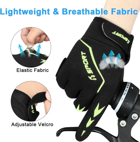 Miniatura 4 de Guantes de ciclismo para hombresmujeres-almohadilla de gel de 0.197 in guantes antideslizantes de bicicleta de carretera para MTB ciclismo