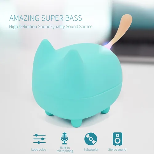 Miniatura 2 de gingo Altavoz Bluetooth portátil, mini altavoces inalámbricos con claridad estéreo, emparejamiento TWS, micrófono integrado, súper graves, tiempo