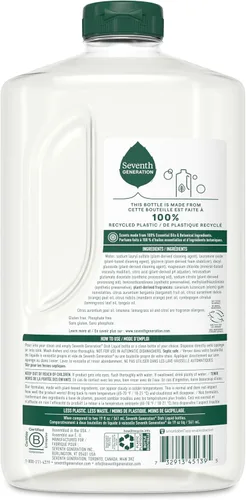 Miniatura 2 de Seventh Generation - Recarga de lavado de manos y platos, Hierba de limón y clementina, paquete de 3 x 50 onzas