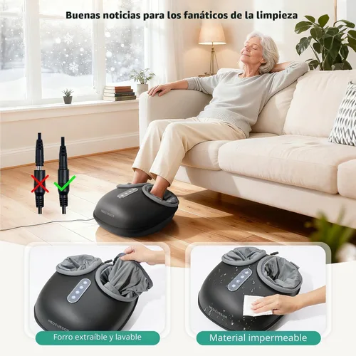 Miniatura 6 de Medcursor - Máquina masajeadora de pies con calor, masaje de pies proporciona alivio para músculos cansados y plantares, terapia de amasado
