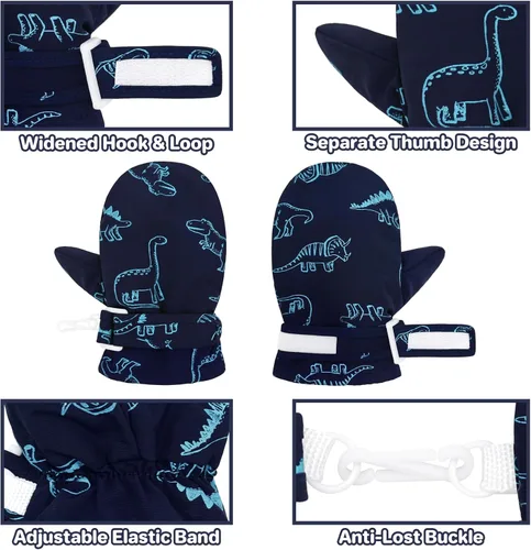 Miniatura 27 de QikQik Guantes de invierno impermeables para niños pequeños - Guantes de nieve para bebés