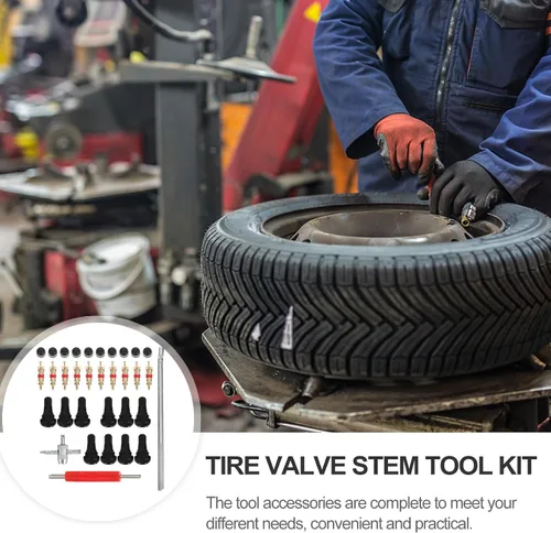 Miniatura 6 de Tire Stem Installation Set with Valve Core Removal Tool 1pcs Car Tire Stem Puller Kit Repair and Maintenance