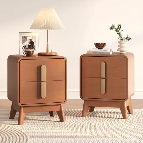 Miniatura 8 de JOINICE Juego de Dormitorio Moderno de Mediados de Siglo, Cómoda de 6 Cajones y Juegos de Mesitas de Noche para Dormitorio, Juego de Mesitas