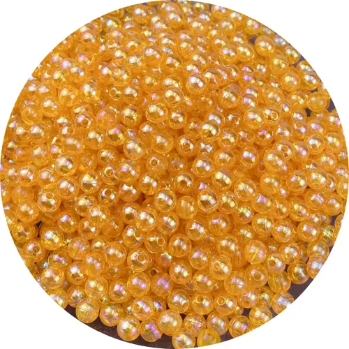 Miniatura 37 de 1000 piezas de cuentas redondas de acrílico de 6 mm, colores AB, cuentas espaciadoras redondas para aretes, pulseras, collares, llaveros, joyería