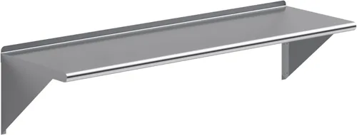 Miniatura 15 de AmGood Estante de pared de acero inoxidable de 60 pulgadas de largo x 14 pulgadas de profundidad Certificado NSF Estantería de metal