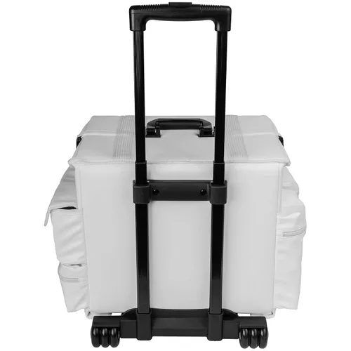 Miniatura 8 de Estuche de maquillaje blando con carrito SHANY Cosmetics, 2 compartimientos, color negro con 3 bolsas organizadoras de malla de regalo