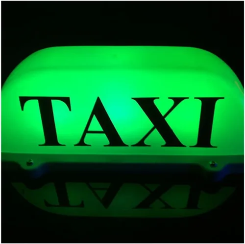 Miniatura 6 de Nueva luz para techo de taxi, señal LED para techo de taxi de 12 V con base magnética, luz impermeable para techo de taxi para conductor de taxi Azul