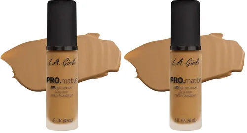 L.A. Girl PRO.Matte Foundation, Sand GLM678 (Paquete de 2)