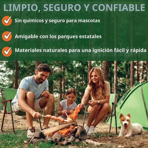 Miniatura 3 de Superior Trading - Cápsulas de arranque de fuego en cubo de plástico, iniciadores de fuego para fogatas, barbacoa, parrilla, hoguera, estufa de leña