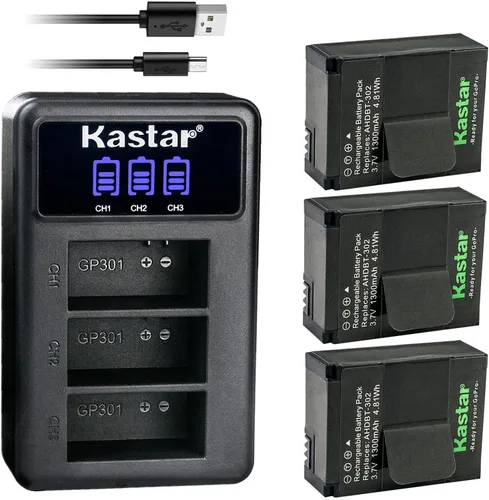 Miniatura 6 de Kastar - Cargador de batería con pantalla LCD triple USB compatible con cámara deportiva EHANG GHOSTDRONE 2.0 RC Quadcopter, EHANG GSC-200K